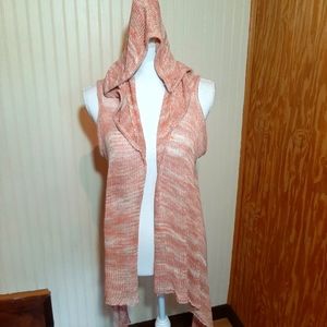 Beulah Sleeveless Open Front Hooded Cardigan Sweater